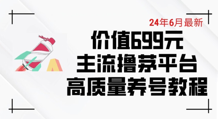 6月最新价值699的主流撸茅台平台精品养号下车攻略【揭秘】-九源吧