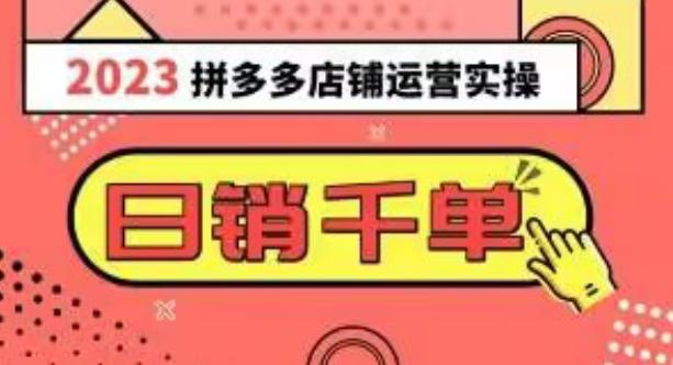 2023拼多多运营实操揭秘：每天30分钟日销1000＋，爆款选品技巧大全（10节课）-九源吧