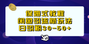 保姆式教程，闲鱼引流新玩法，日引粉30-50+-九源吧