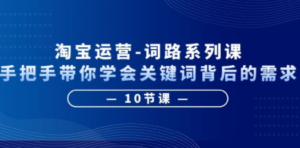 淘宝运营-词路系列课：手把手带你学会关键词背后的需求（10节课）-九源吧