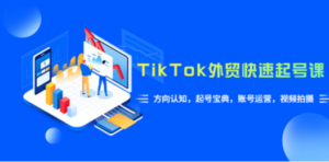 TikTok/外贸·快速起号课，方向认知，起号宝典，账号运营，视频拍摄(33节)-九源吧