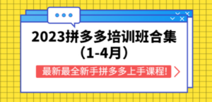 2023拼多多培训班合集（1-4月），最新最全新手拼多多上手课程!-九源吧