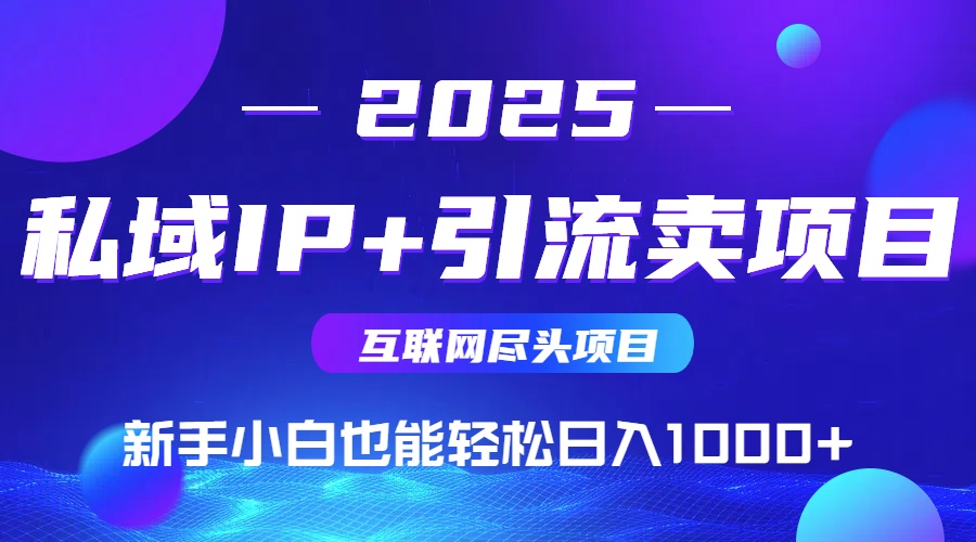 私域IP+卖项目，普通人小白也能轻松实现日入1000+-九源吧