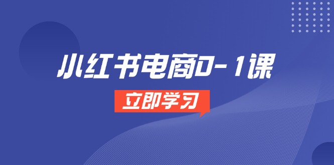 小红书电商0-1课，开店选品全流程，多平台素材处理与爆款笔记制作-九源吧网赚