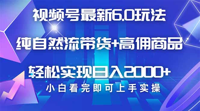 视频号带货最新6.0玩法，作品制作简单，当天起号，复制粘贴，轻松矩阵…-九源吧网赚