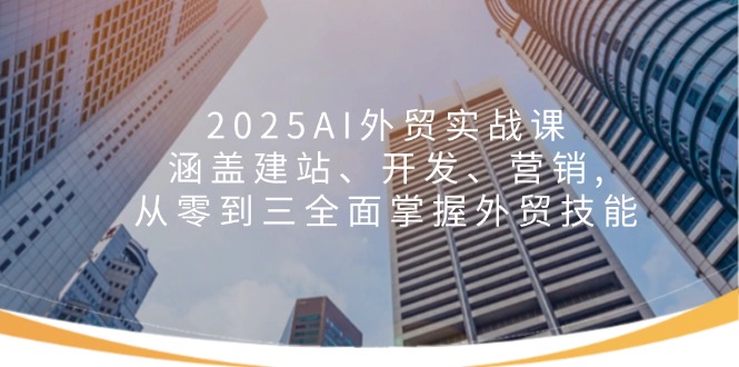 2025AI外贸实战课：涵盖建站、开发、营销, 从零到三全面掌握外贸技能-九源吧网赚学院
