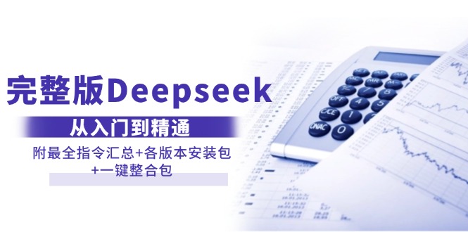 完整版Deepseek从入门到精通：附最全指令汇总+各版本安装包+一键整合包-九源吧网赚