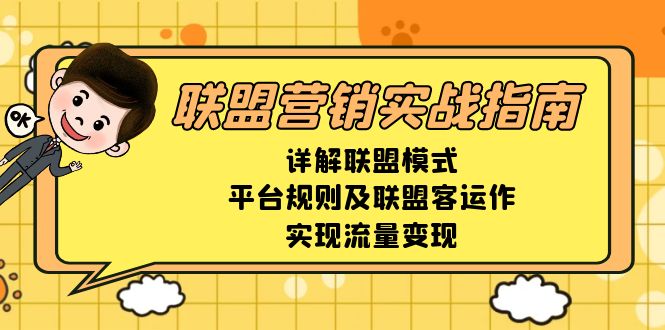 联盟营销实战指南，详解联盟模式、平台规则及联盟客运作，实现流量变现-九源吧网赚