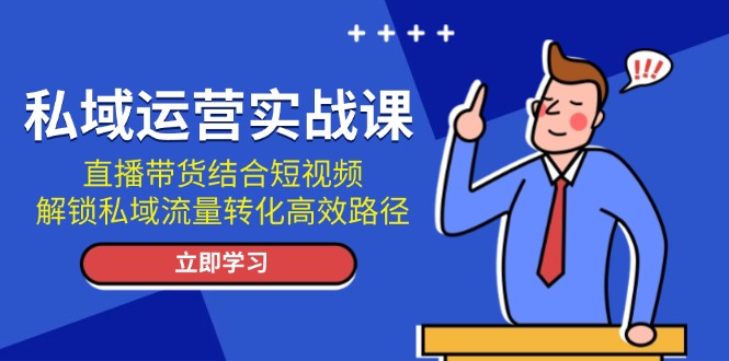 私域运营实战课：直播带货结合短视频，解锁私域流量转化高效路径-九源吧资源站