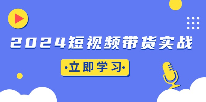 2024短视频带货实战：底层逻辑+实操技巧，橱窗引流、直播带货-九源吧网赚