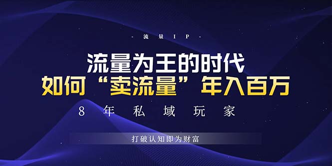 未来如何通过“卖流量”年入百万，跨越一切周期绝对蓝海项目-九源吧资源站