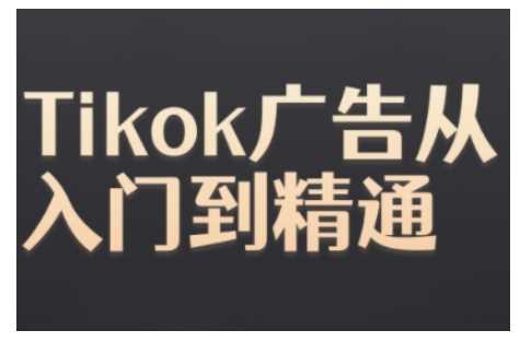 Tiktok Ads实操教程，Tiktok广告从入门到精通-九源吧网赚