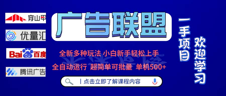 广告联盟 全新多种玩法 单机500+ 全自动运行 可批量运行-九源吧网赚