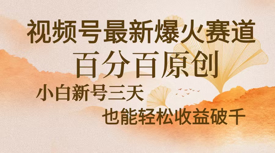 视频号最新爆火赛道，中老年粉深信不疑，百分百原创，新号三天收益轻松…-九源吧网赚