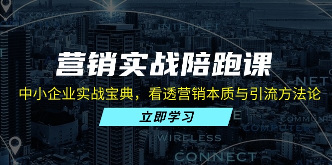 营销实战陪跑课：中小企业实战宝典，看透营销本质与引流方法论-九源吧网赚
