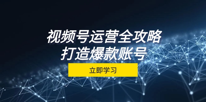视频号运营全攻略，从定位到成交一站式学习，视频号核心秘诀，打造爆款…-九源吧资源站