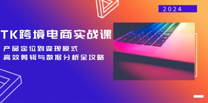 TK跨境电商实战课：产品定位到变现模式，高效剪辑与数据分析全攻略-九源吧网赚
