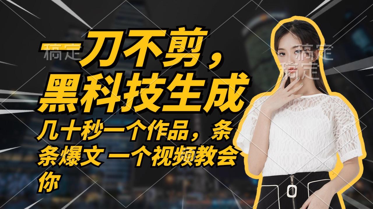 无需任何剪辑 几十秒一个作品，今天做明天见收益-九源吧网赚