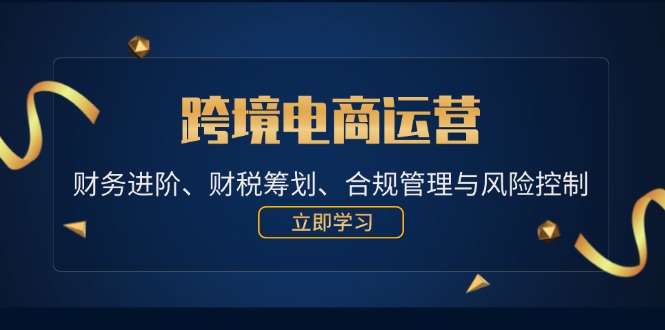 跨境电商运营：财务进阶、财税筹划、合规管理与风险控制-九源吧资源站
