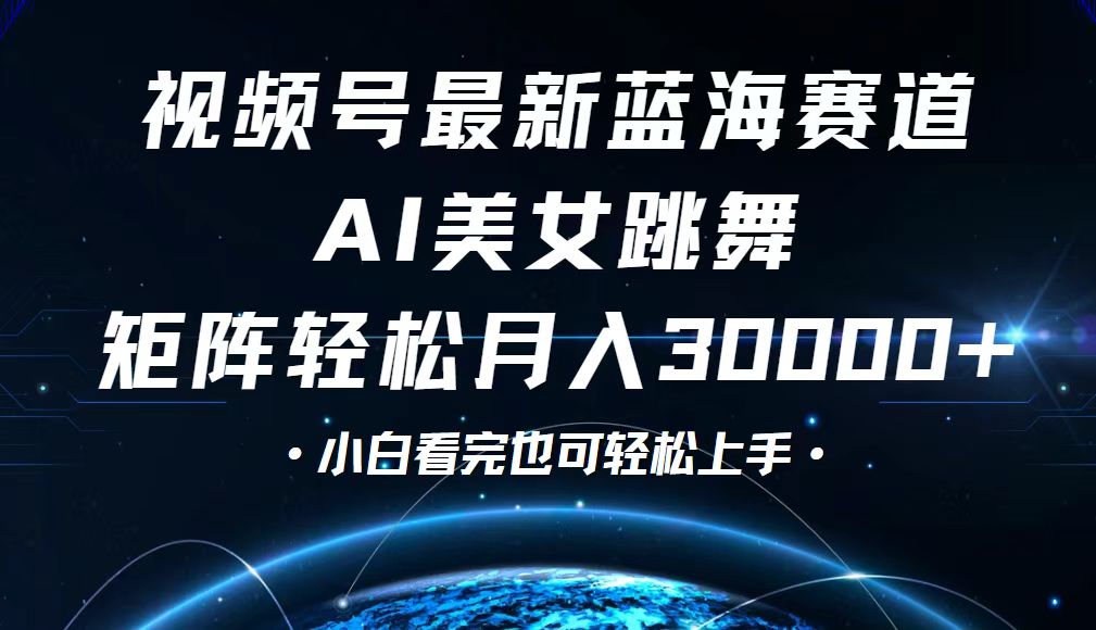 视频号最新蓝海赛道，小白也能轻松月入30000+-九源吧资源站