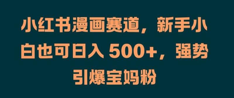 小红书漫画赛道，新手小白也可日入 500+，强势引爆宝妈粉【揭秘】-九源吧网赚