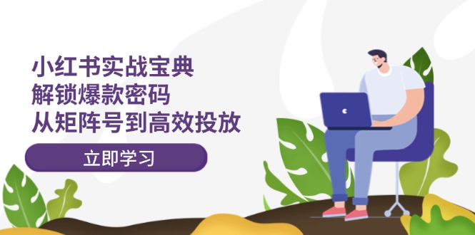 小红书实战宝典：解锁爆款密码，从矩阵号到高效投放-九源吧网赚