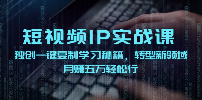 短视频 IP实战课，独创一键复制学习秘籍，转战新领域，月赚五万轻松行-九源吧网赚学院