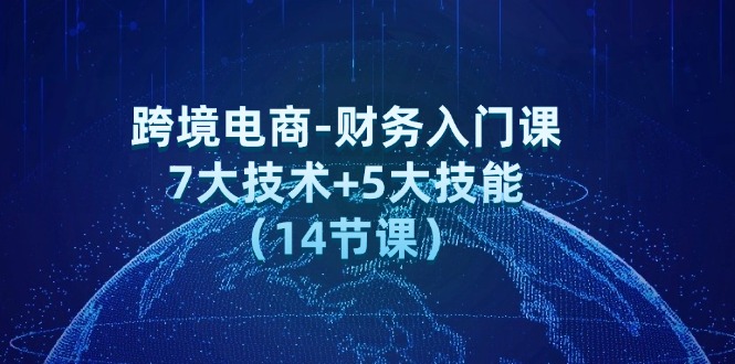 跨境电商-财务入门课：7大技术+5大技能（14节课）-九源吧网赚