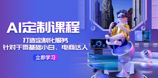 AI-定制课程，打造 定制化服务（针对于零基础小白、电商达人）36节课-九源吧网赚