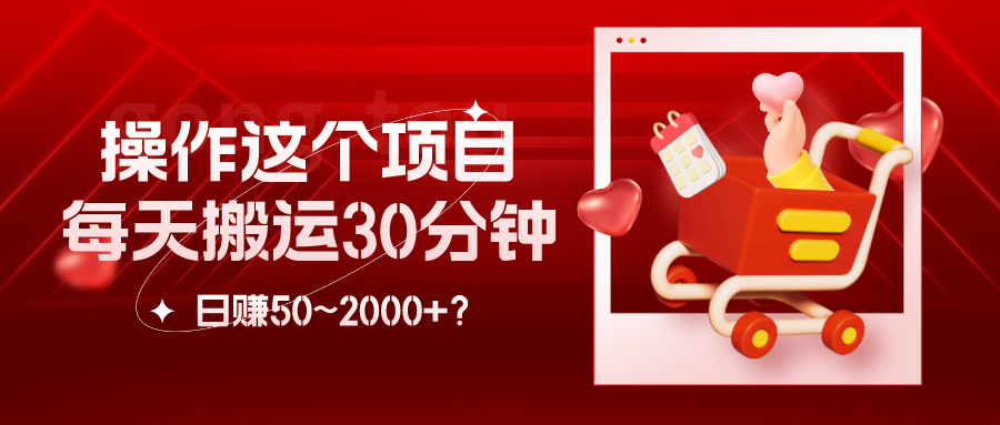 操作这个项目，每天搬运30分钟，日赚50~2000+？-九源吧网赚