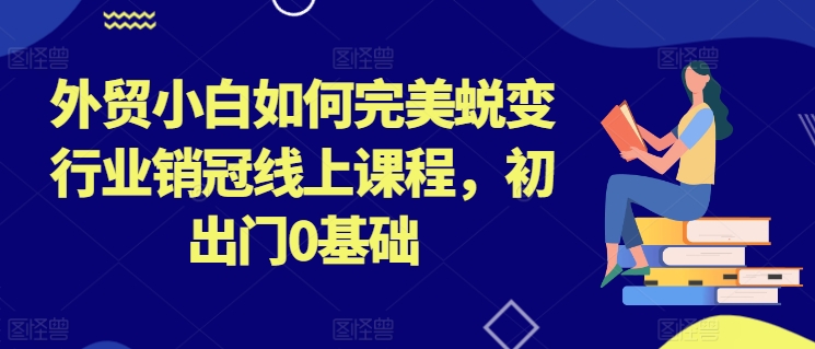 外贸小白如何完美蜕变行业销冠线上课程，初出门0基础-九源吧网赚