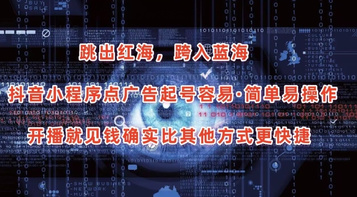 抖音小程序点广告项目，起号容易，简单易操作，开播就见有收益【揭秘】-九源吧网赚