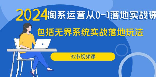 2024年淘系店铺运营从0-1落地实战课：包括无界系统实战落地玩法（32节）-九源吧资源站