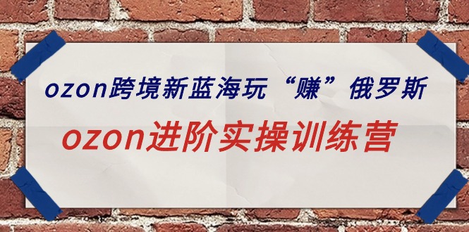 ozon跨境新蓝海玩“赚”俄罗斯，ozon进阶实操训练营-九源吧网赚