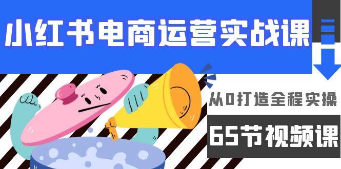 小红书电商运营实战课，从0打造全程实操（65节视频课）-九源吧网赚