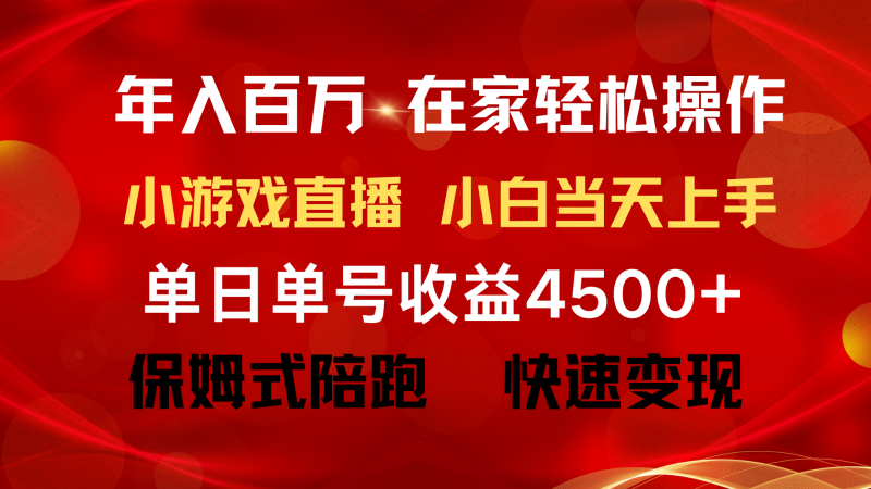 年入百万 普通人翻身项目 ，月收益15万+，不用露脸只说话直播找茬类小游戏-九源吧网赚