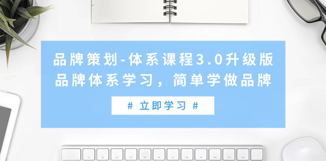 品牌策划-体系课程3.0升级版，品牌体系学习，简单学做品牌（高清无水印）-九源吧网赚
