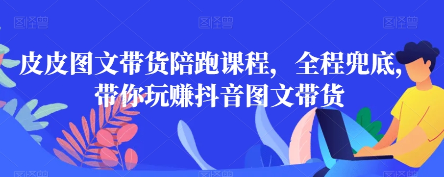 皮皮图文带货陪跑课程，全程兜底，带你玩赚抖音图文带货-九源吧网赚