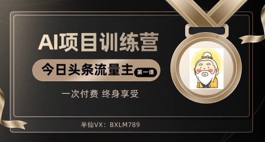 AI项目系列训练营（公众号流量主与今日头条篇）【揭秘】-九源吧网赚