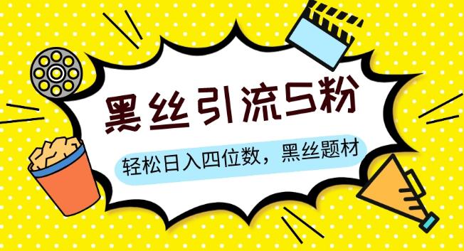 S粉变现，轻松日入四位数，黑丝题材+情感话术【揭秘】-九源吧网赚