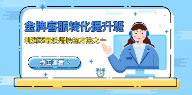 【热门】金牌客服培训：提升转化率的最佳方法（9节课）-九源吧资源站