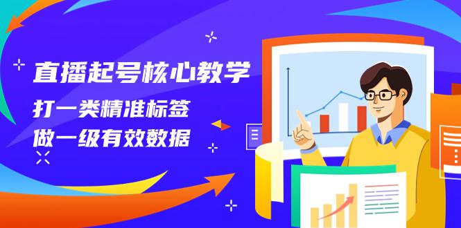 直播起号攻略：精准标签应用与有效数据运营（14节课全面解析）-九源吧网赚