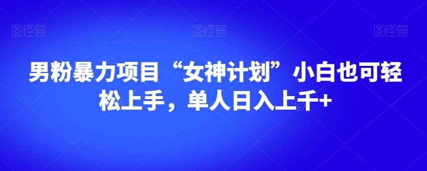 男粉暴利项目“女神计划”小白也可轻松上手，单人日入上千+【揭秘】-九源吧网赚