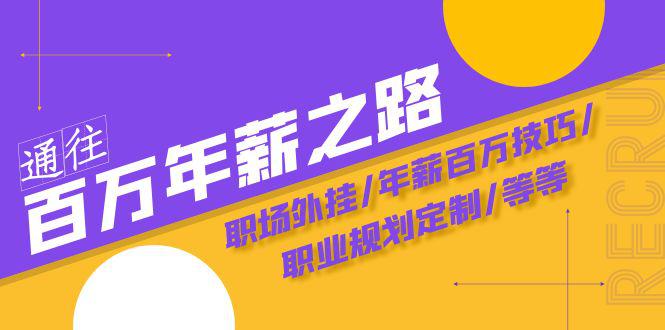 通往百万年薪之路·陪跑训练营：职场外挂/年薪百万技巧/职业规划定制/等等-九源吧网赚学院