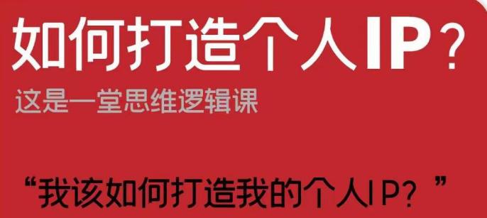 个性化IP打造：短视频时代的思维逻辑与实战策略-九源吧网赚学院