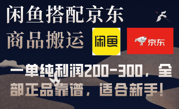 闲鱼搭配京东备份库搬运，一单纯利润200-300，全部正品靠谱，适合新手！-九源吧网赚
