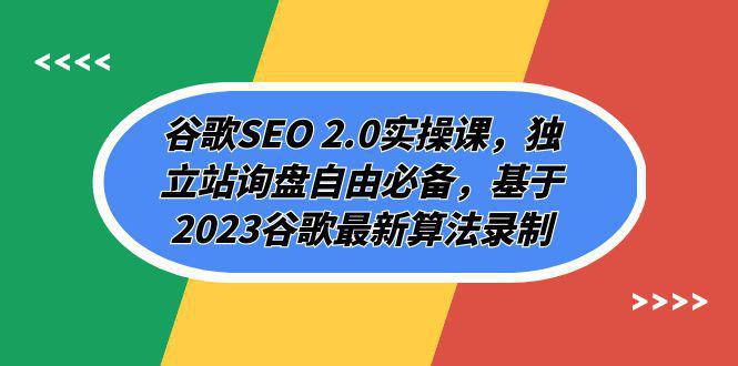 2023谷歌SEO 2.0实操全攻略：独立站询盘自由必备，谷歌最新算法解析（94节）-九源吧网赚