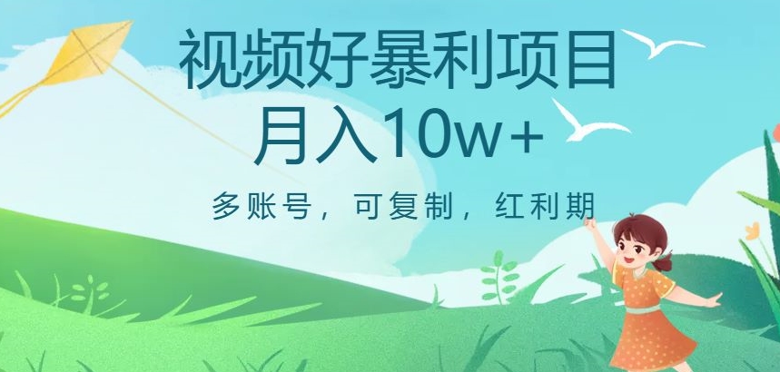 视频号暴利项目，多账号，可复制，红利期，月入10W+【揭秘】-九源吧网赚