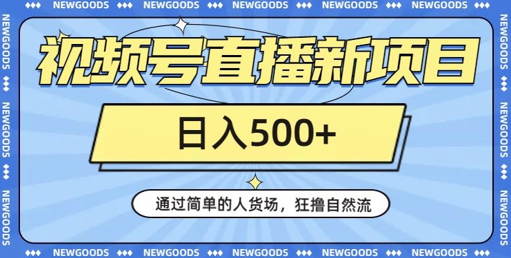 视频号直播打造新项目，简单人货场吸引自然流，轻松日入500【260G资料】-九源吧网赚