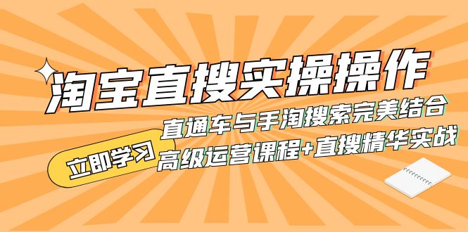 如何利用淘宝直搜进行高级运营：直通车与手淘搜索的完美结合（实战课程+直搜精华实战）-九源吧网赚